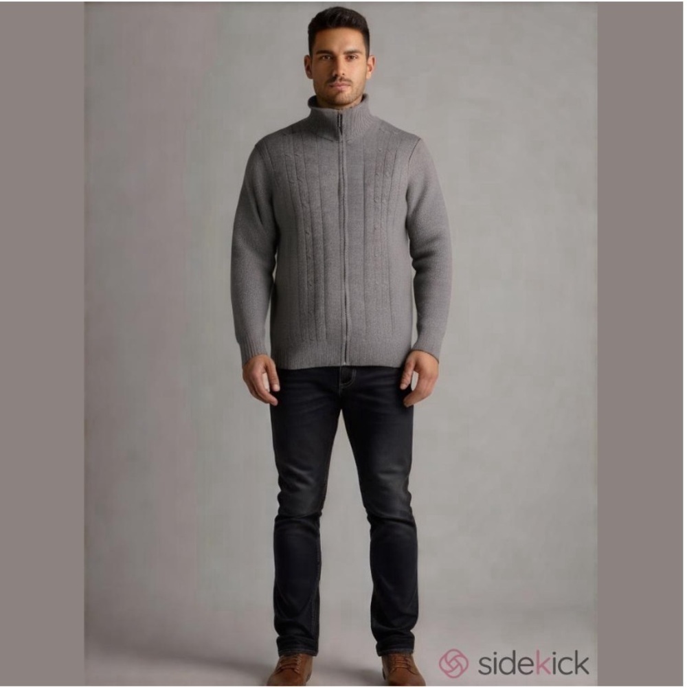 Oscar De La Renta Men’s Knit Sweater Grey Large